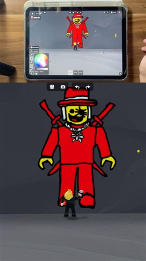 Drawing Sammy from Roblox in My Style! 🎨 #roblox #drawing #sammy