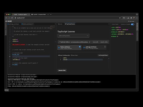 BitIDE - How to make your first pay to tapscript transaction on Bitcoin