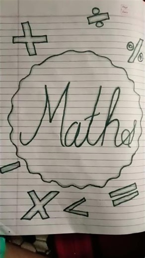 Maths notebook decoration ideas 💡😘
