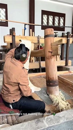 Giant Trip Hammer for Ancient Paper 📜💥#craftsmanship #traditional #oddlysatisfying