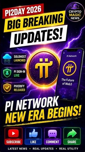 🚀 Pi Network Pi2Day 2026 Biggest Updates | SoloHost • Pi Sign-In • PiVerify 🔥 #Shorts