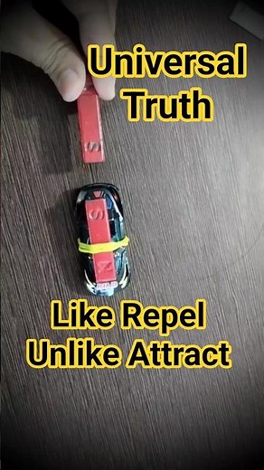 Magnetic Car Experiment: Like Repel, Unlike Attract #scienceshorts