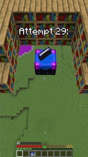 enchanting table clutch attempts in minecraft
