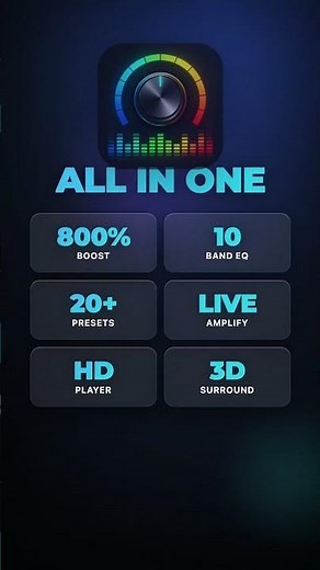5 Audio Tools in One App — Volume Booster 🔊 #bassboost #music #allaudio