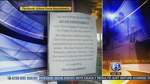 'Get off your phone': Daycare touches nerves with cellphone sign