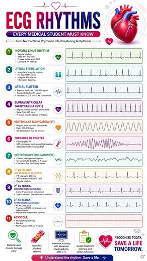 ECG Rhythms #ecg #nursing #cardiology