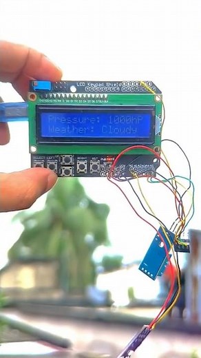 Weather Updater 🌧️ ☀️ 🌈 #electronicsproject #science #electronic