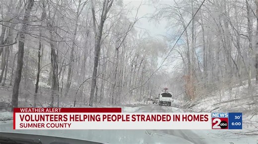 Volunteers helping people stranded in homes in Sumner County, TN