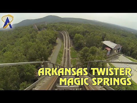Arkansas Twister Roller Coaster POV at Magic Springs Theme and Water Park