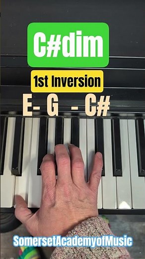 C Sharp Diminished Chord Piano Inversions #pianotutorial #diminishedchord