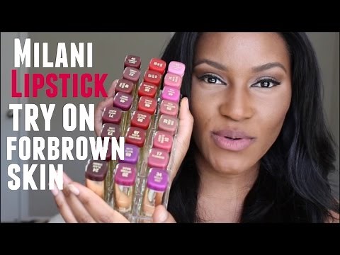 Milani Lipstick Collection Try On (Brown Skin)