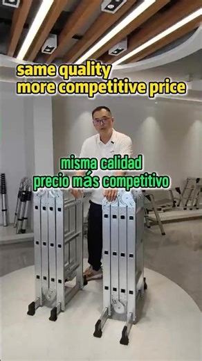 Let me introduce our Multi-Purpose Ladder – the ultimate space-saving, all-in-one climbing solution!