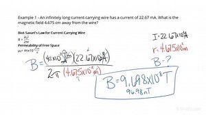 Using Biot-Savart's Equation to Find the Field Near a Long, Current-Carrying Wire | Physics | Study.com
