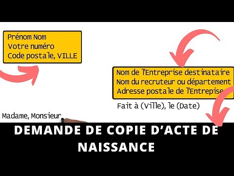 Rédiger une DEMANDE DE COPIE D’ACTE DE NAISSANCE │Lettre au Quotidien