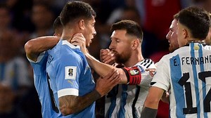 Shocking moment Lionel Messi sparks huge brawl after grabbing rival by neck