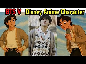 BTS V as Disney Anime Character