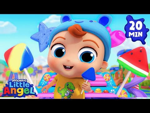 Colorful Lollipop Song 🍭🌈 | Little Angel And Friends Kid Songs
