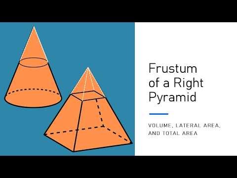 Frustum of a Pyramid (Volume, Lateral Area, and Surface Area)