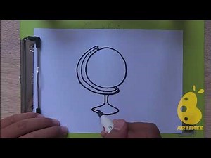 How to Draw Globe ( Step by Step )