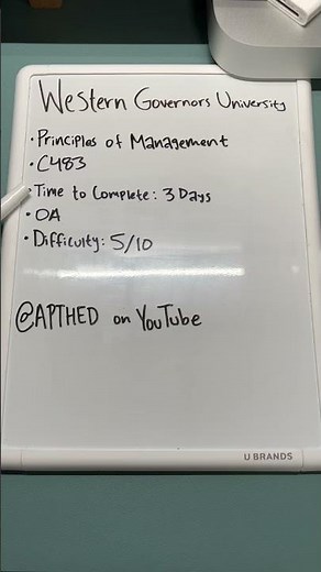 WGU | Principles of Management | C483