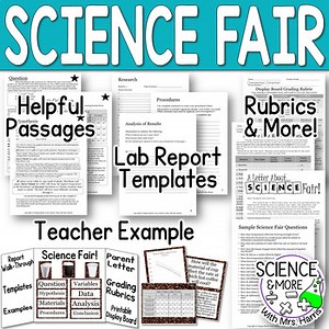 Science Fair Project Lab Report Packet (Info, Templates, Examples)