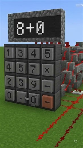 I build a working calculator in Minecraft Viral Minecraft ai short hahahah 🤣