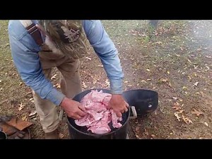 Smokin' Rabbit Meat with Home Made Charcoal