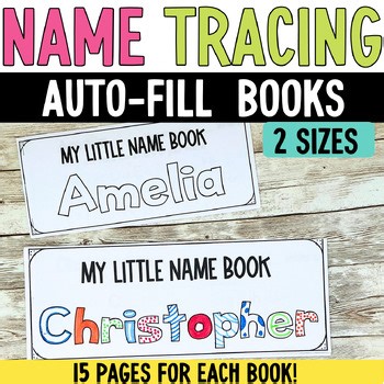 Name Tracing First and Last Name Practice Activities Booklets Worksheet Editable