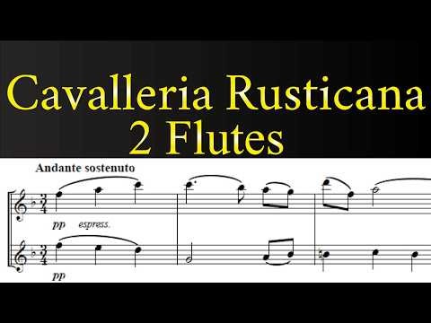 Intermezzo from Cavalleria Rusticana (Mascagni)｜Flute Duet｜No Piano｜Beginner｜Sheet Music