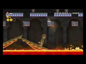 [New Super Mario Bros. Wii] WORLD 6-Castle Walkthrough (All Star Coins)