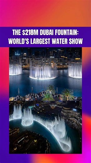 💦 Water, light, and music collide. This $218M fountain transforms Dubai’s skyline into a synchronized spectacle, launching powerful jets, glowing choreography, and sound into the world’s largest water show. #DubaiFountain #WaterShow #EngineeringMarvel #UrbanSpectacle #DubaiIcon #LightAndMusic #ModernWonders #CityAtNight | Eyebiokin Kenny Peter