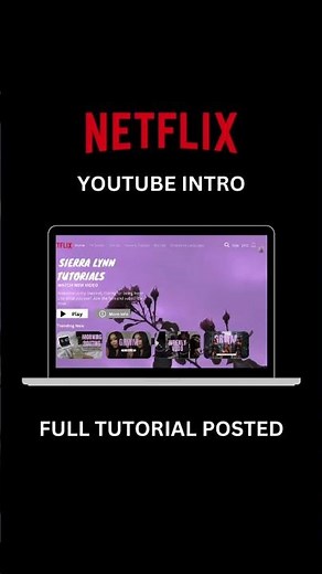 Netflix YouTube intro tutorial. Full video posted! 🤍 #tutorial #canvatutorial #youtubeintro #canva