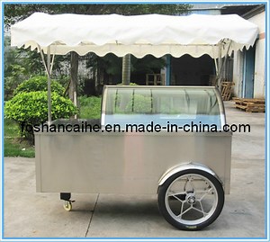 [Hot Item] Gelato Freezer Carts/Dipping Sink Mobile Cart/Mobile Ice Cream Vendor