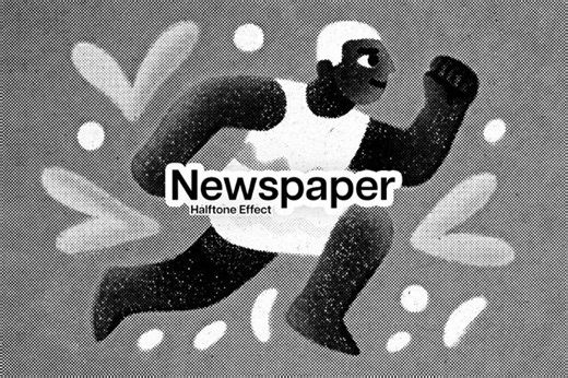 Newsprint Halftone Photo Effect