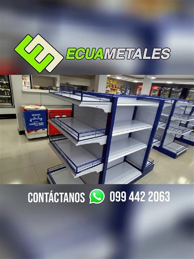¿Vendes productos? Organiza tu negocio como un Pro. Fabricamos góndolas metálicas reforzadas, ideales para supermercados, kioscos, despensas, ferreterías y más. Directo de fabrica, súper resistentes y personalizadas... #emprendimiento #retail #ecuador #gondolas #muebles