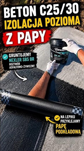 Beton C25/30 oraz izolacja pozioma z papy #budowa #diy #budujemydom #dom #budujemy #construction