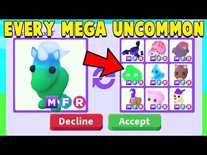 Trading for EVERY MEGA UNCOMMON in 1 Hour! (Adopt Me)