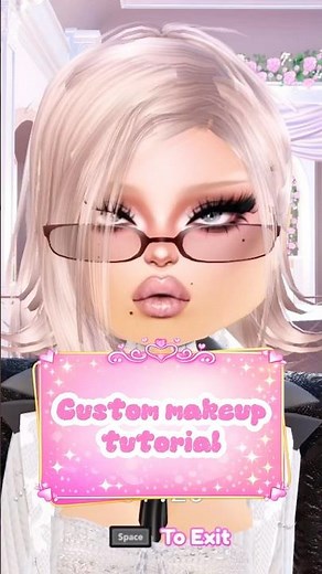 ❦ CUSTOM MAKEUP TUTORIAL! ❦ #dresstoimpress #dti #dtiroblox #robloxshorts #roblox