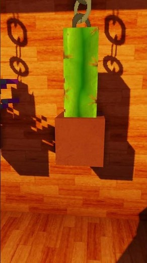 Minecraft Hanging Plant Hack 🌿 Easy Cozy Flower Pot Build Trick! #Shorts