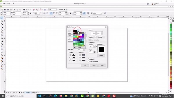 How to Shape Outline and Fill Colour in CorelDRAW