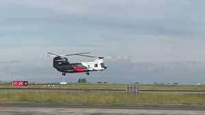 The Coulson Aviation CH-47D is a powerful aerial firebomber with the ability to ‘hover fill’ the aircraft’s tank without landing in less than two minutes during operations. This video, taken in Melbourne, shows the hover control the pilots have of the very large helitanker. The CH-47 is powered by two 2 Honeywell T55-GA-714A engines, mounted on each side of the helicopter's rear pylon and connected to the rotors by drive shafts. If one engine fails, the other can drive both rotors. The counter-r