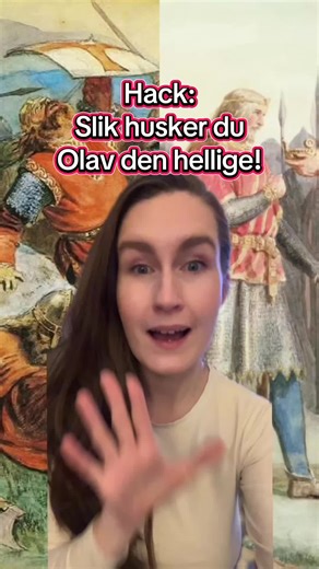 Overraskende ofte får jeg dette spørsmålet på quiz: Hva var navnet til Olav den hellige? Men HVER gang tviler jeg på meg selv, VAR DET TRYGVASSON ELLER HARALDSSON? Derfor kom jeg opp med denne lille hacken , og nå håper jeg flere får glede av den hehe 🤭 - #fyp #history #tiktoknorge #norsktiktok #fordeg
