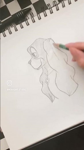Drawing process of Lady from Lady and the Tramp! #drawing #disney #shorts