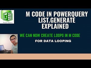 How to use List Generate in M code - By Ajay Parmar