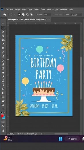 Photoshop 2026 Tips for adjust the aspect ratio of invitation card frames #photoshop