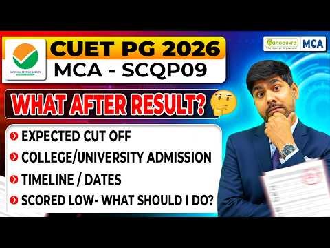CUET PG MCA 2026 (SCQP09) What After Result ? | Expected Cutoff | Timeline | Next Step Guide