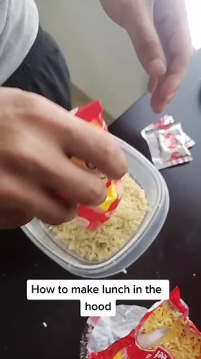 #funny #hoodlunch #hoodclips #hoodbaby #fyp #eatemup #ramenrecipe #ramenhacks #felony #ghettofab #blackpeople #blackpeoplecanrelate #hoodrich #ghetto