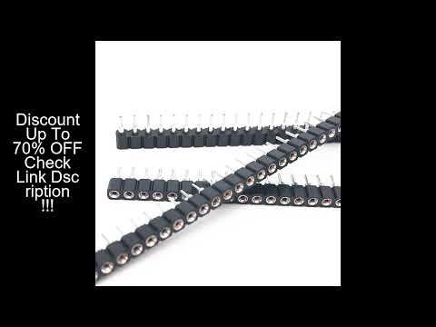 20pcs 1x40P 2.54mm Round Hole Male Tin Gold Female Pin Header Single Row 0.1" Breakable PCB IC Cryst