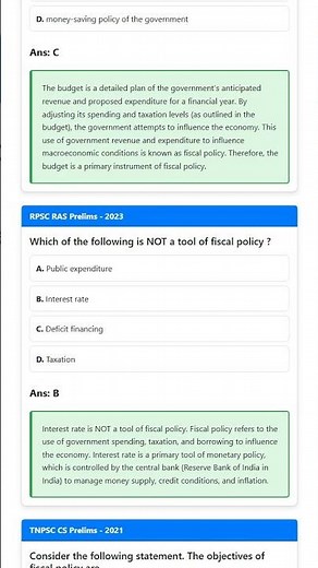 Objectives and Components of Fiscal Policy
