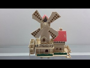 DIY Miniature lucky windmill ~ Woodcraft Construction Kit